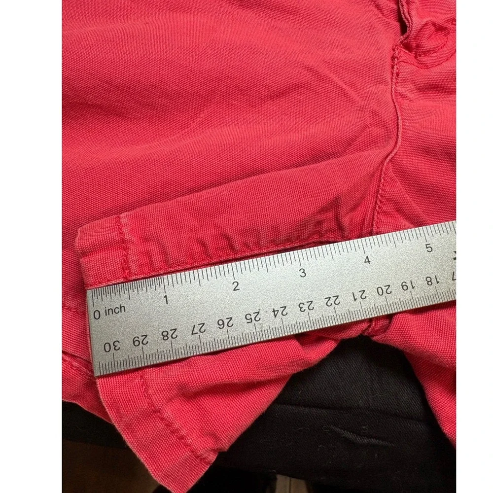 Tommy Hilfiger Jeans Womens Red High Waisted Denim y2k Shorts Size 12